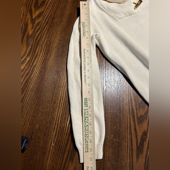 Lauren Ralph Lauren Cream ribbed knit Pullover Sweater Womens SP petite classic - Picture 9 of 15